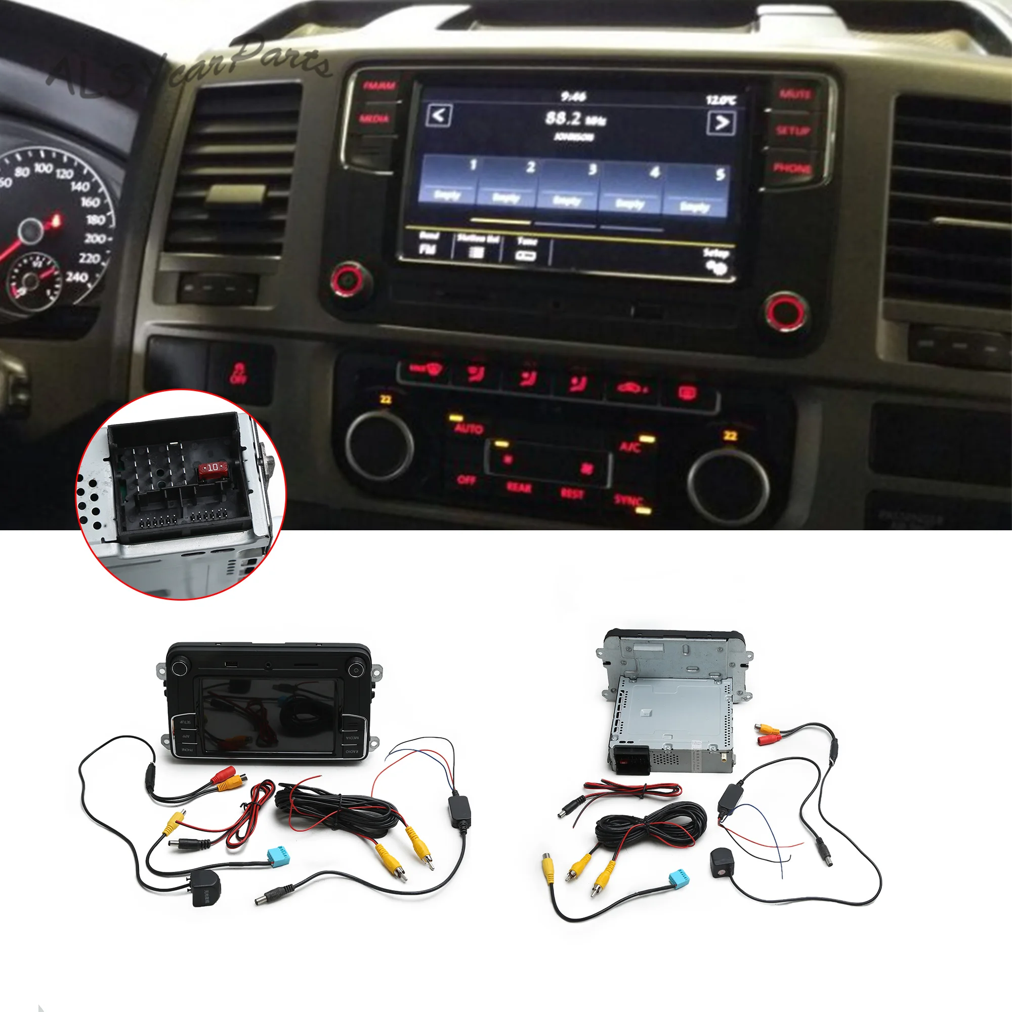 Car Radio RCD330 + Rear View Camera + Lossless Decoder Conversion Cable for Volkswagen Passat B6/3 Škoda Seat Alhambra 7N Škoda