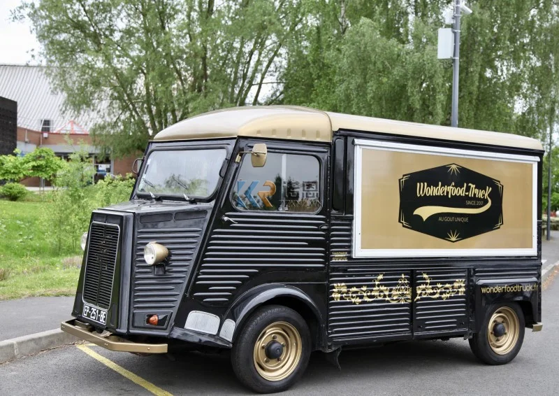 Trailer MAKANAN TRUK seluler kustom antik dengan mesin makanan ringan