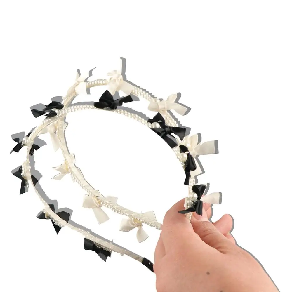 

Elegant Korean Style Pearl Hair Band Headwear Ins Bow Headband Hairband Headband Pearl Hair Hoop Girl