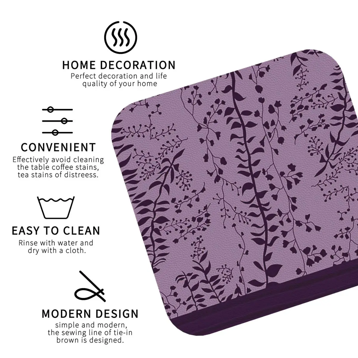 مجموعة المعزي بيلا سوان - الإصدار 2 قواعد أكواب توايلايت ساغا فانارت كوب عازل للمطبخ، سجادات القهوة، مجموعة من 4 قطع #3