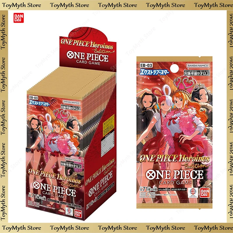 Bandai nuevas tarjetas TCG de una pieza-juego completo OP01-OP13 edición Heroines EBC-03/Eb03 caja de refuerzo japonesa tarjeta comercial regalo de Navidad