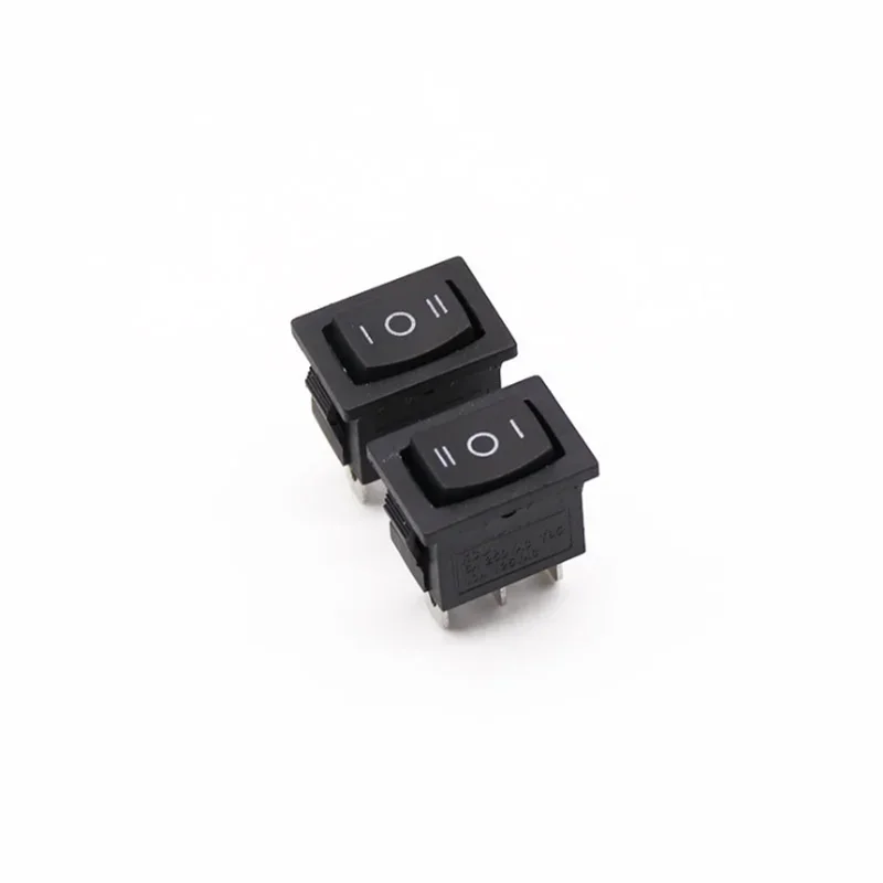 5PCS KCD1 Mini Black 3 Pin / 6 pin On/Off/On Rocker Switch AC 6A/250V10A/125V