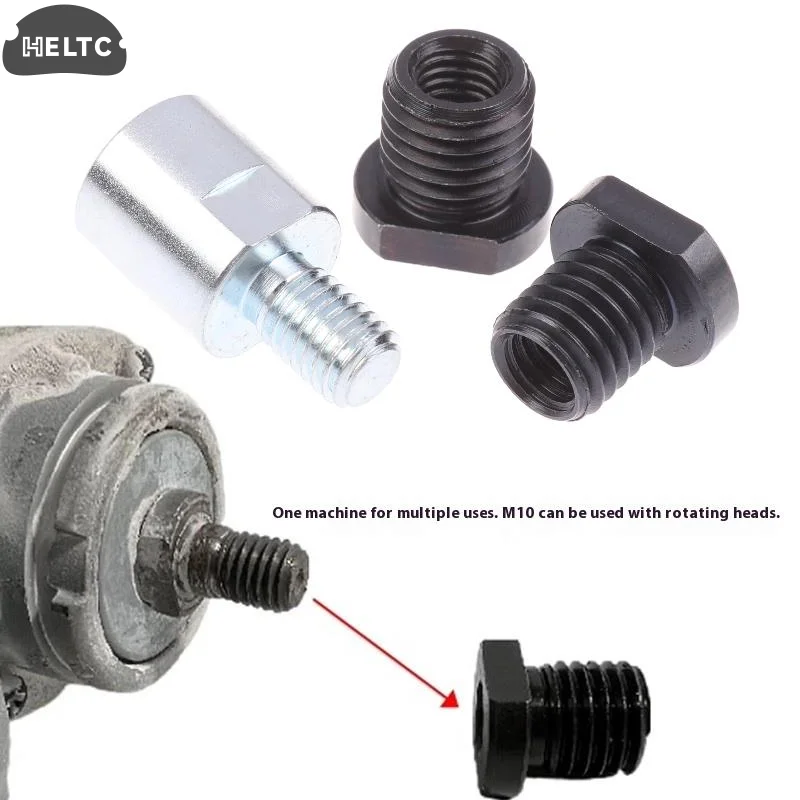 1PC Black Angle Grinder Adapter M10 M14Thread Attachment Grinde Spindle Arbor Conversion Female To Male Connector Rod Power Tool