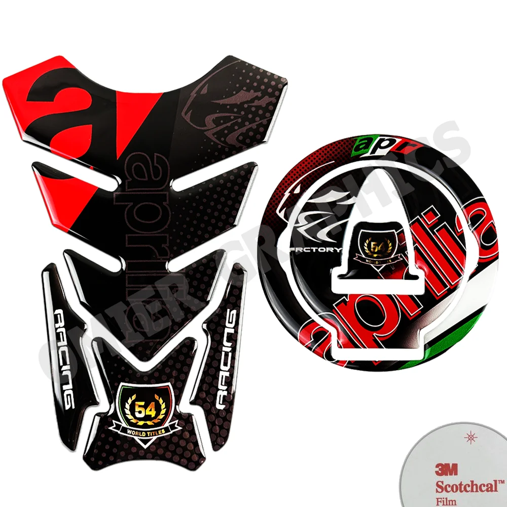 For Aprilia April RSV4 Tuono V4 Rs 125/50 Shiver750 900 Rs660 RS4 3M Motorfiets Brandstoftank Pad stickers Protector Cover Decal