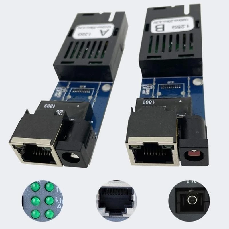 

Gigabit 1000M Ethernet Fiber Switches Media Converters A B Rj45 Optics Transceiver