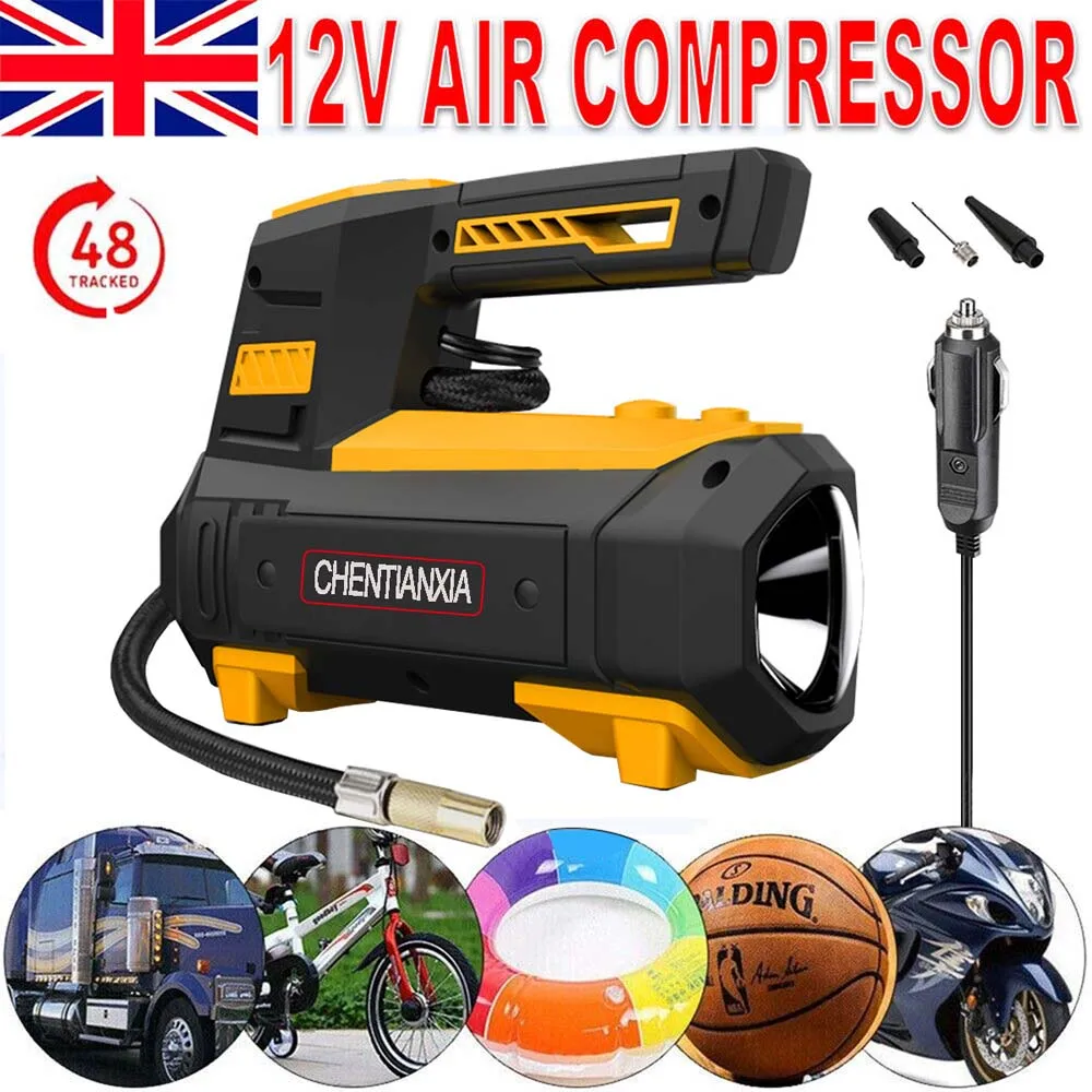 Heavy Duty 150PSI Digital Car Tyre Inflator Pump Portable 12V Air Compressor LED