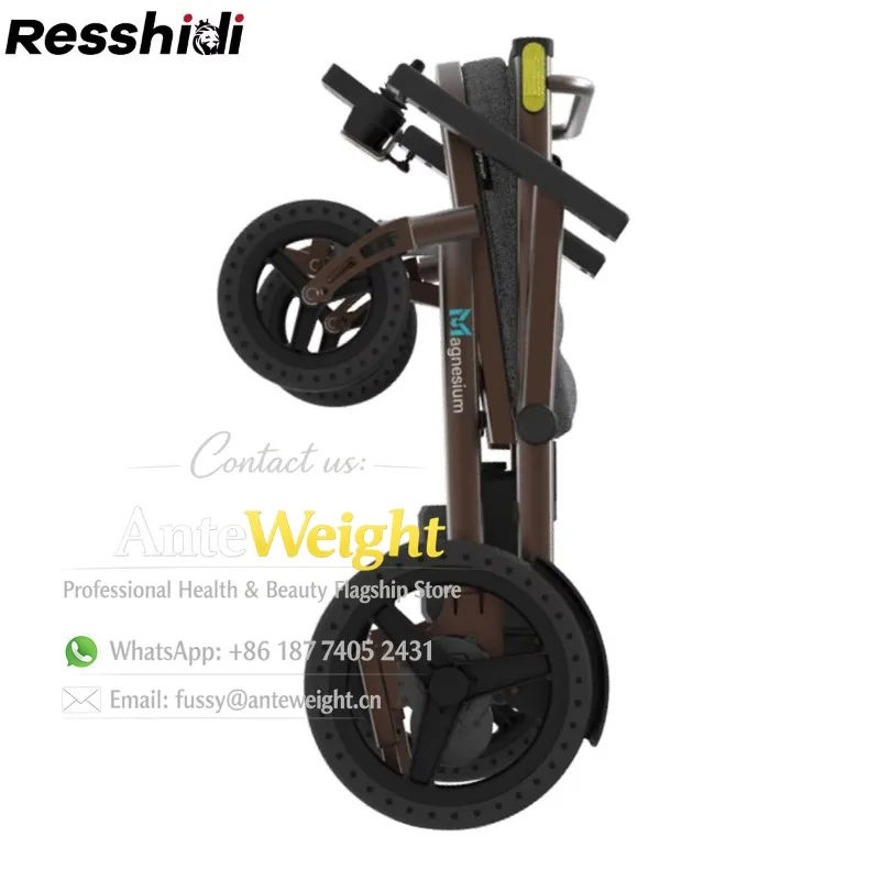 Smart Joystick Controller All Terrain Portable Lightweight Folding Power Magnesium Alloy Electric Wheelchair Disabled Resshidi
