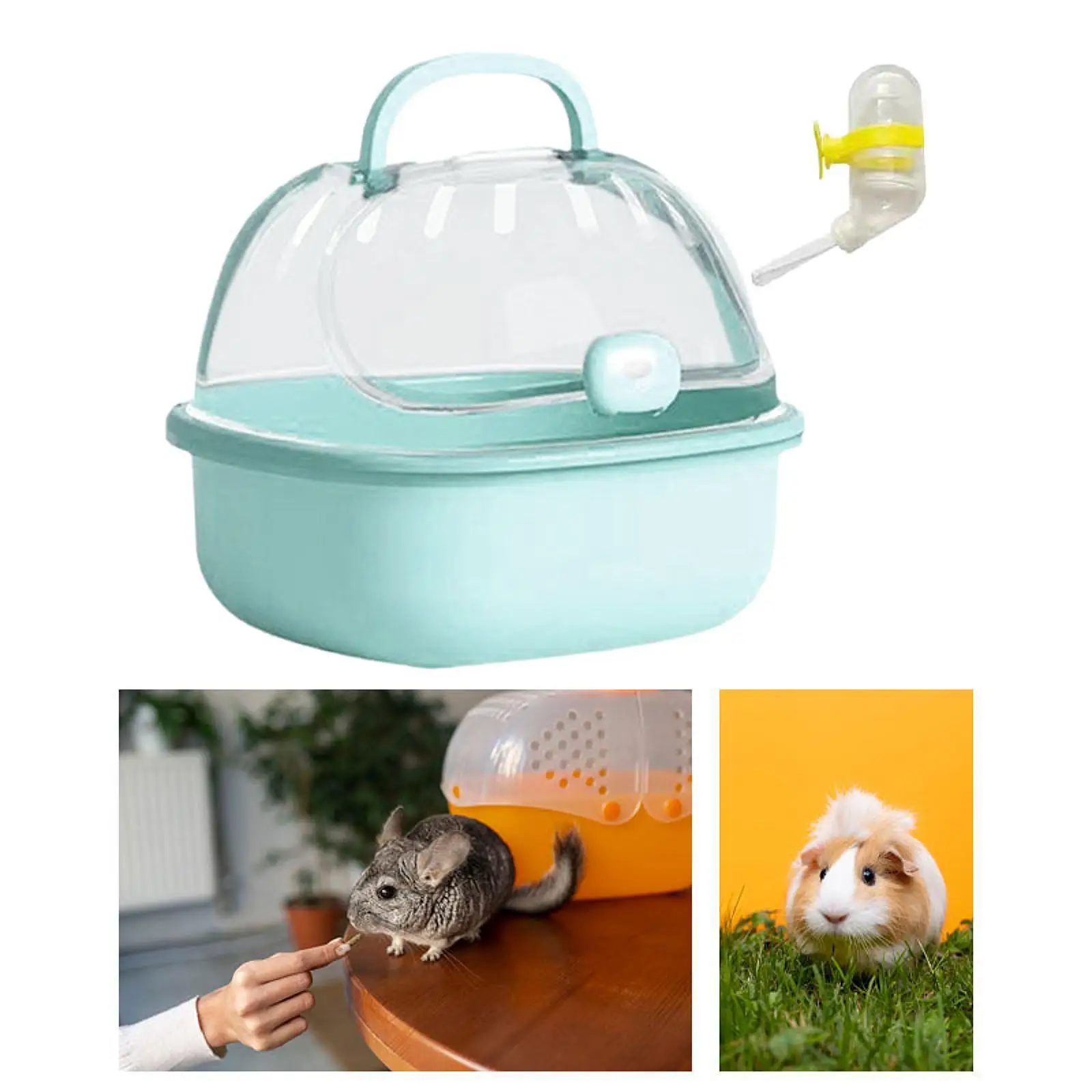 Hamster Carry Case Cage with Water Bottle Habitat Hamster Accessories for Ferrets