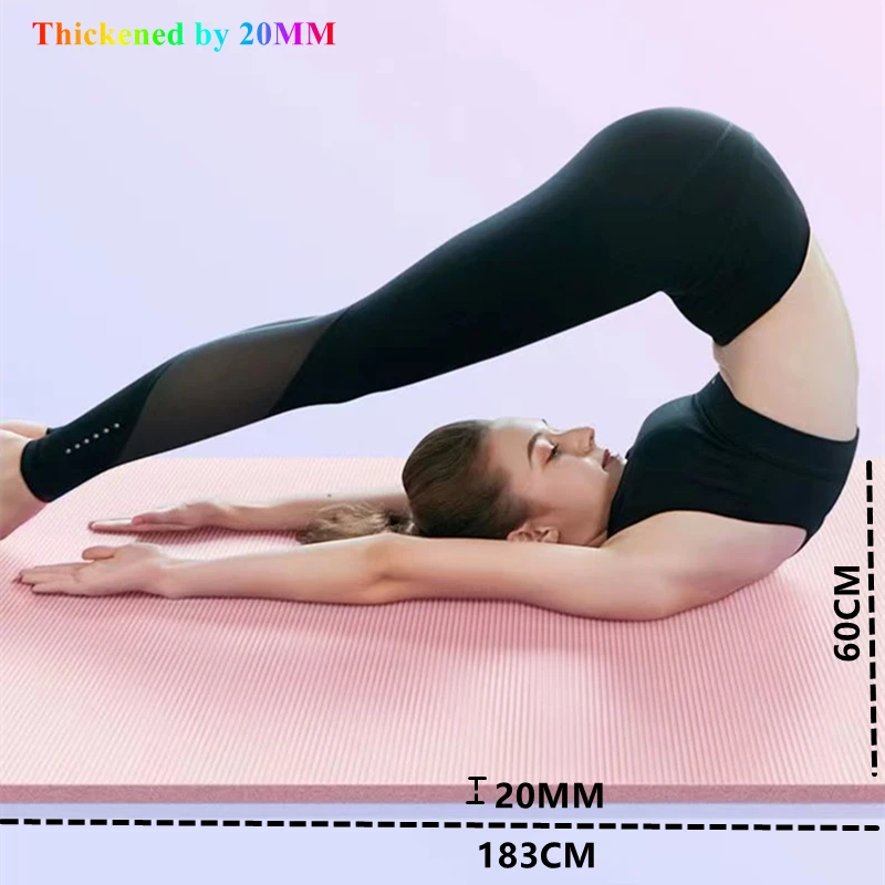 

Thicken Mat Fitness 20MM Thick EVA Yoga Mats 183x60CM Anti-slip Sport Fitness Mat Blanket Exercise Yoga and Pilates Gymnastics