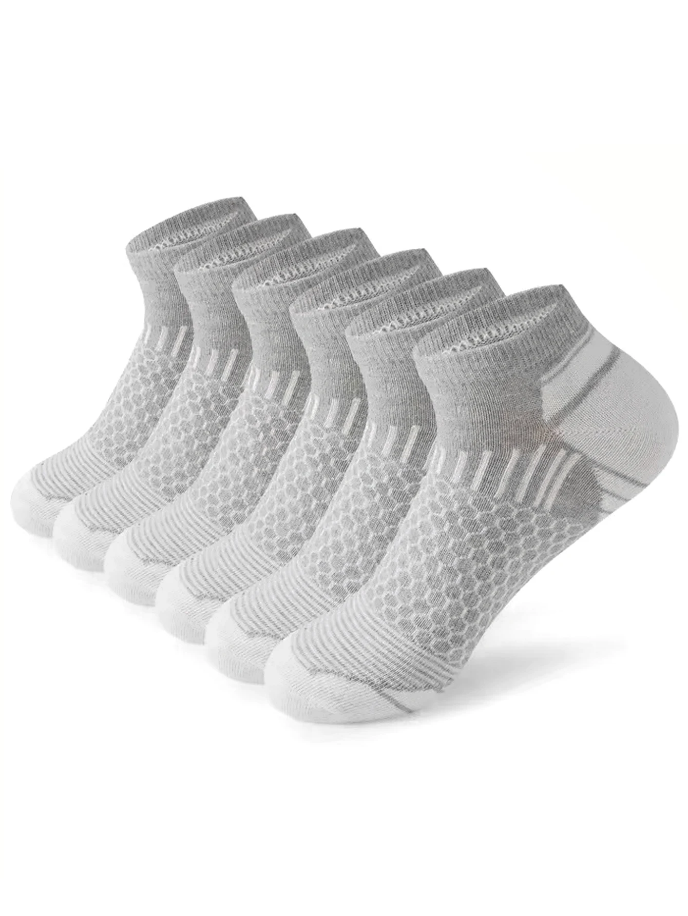 6/12 Paar Herren-Kurz-Sportsocken - Feuchtigkeitsableitend, Atmungsaktiv, Ganzjahres-Sportsocken – Detail 6