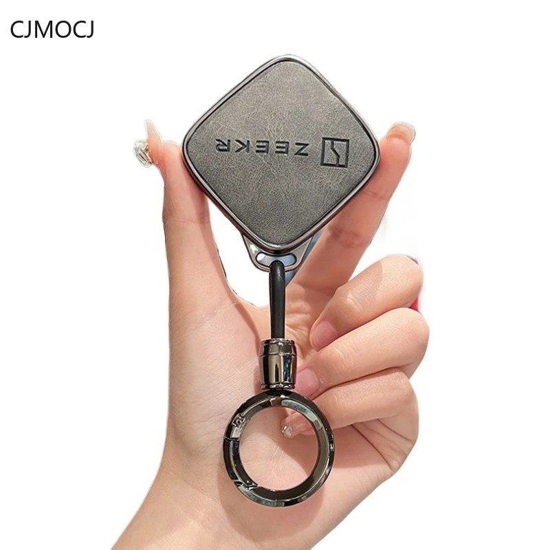 Premium TPU Key Cover Case for Zeekr 001 / 007 / 009 (2025-2026) - Protective Key Fob Shell with Fidget Spinner Design Keychain