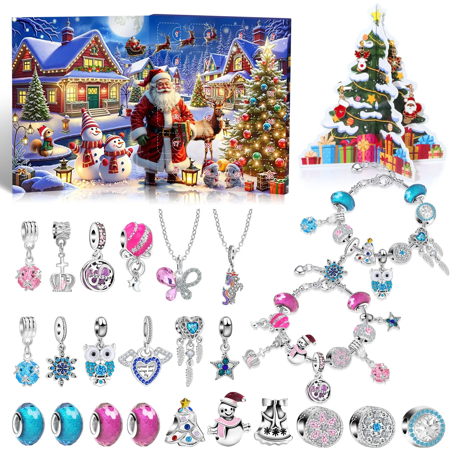 Jewelry Making Advent Calendar - DIY Christmas Bracelet 24 Countdown Calendar