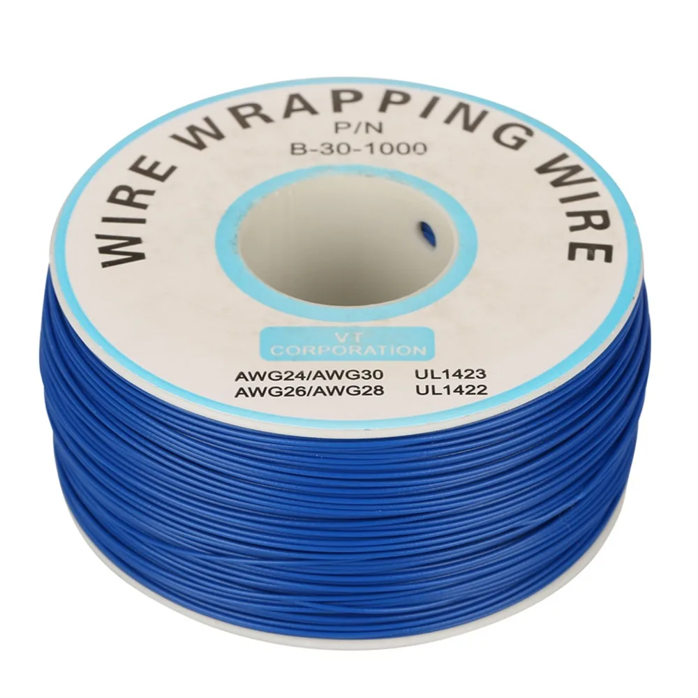 

Colorful 30AWG Wire Wrapping Copper Wire 0.25mm Core Diameter 200M Single Copper Wire Strand Wrapping Wire Electronic Test