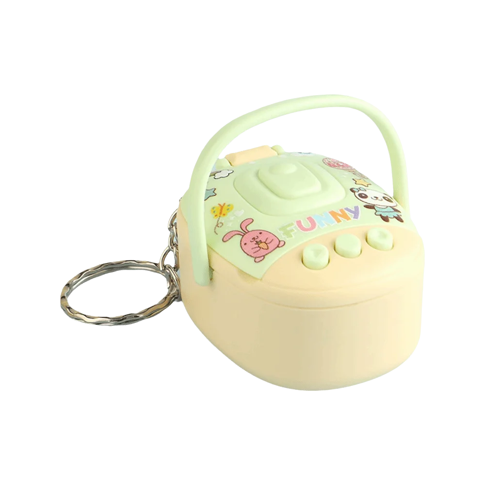 Funny Multicolor Simulated Rice Cooker Keychain Cartoon Animal Mini Size Recorder Pendant Openable Easy Operate Bag Pendant