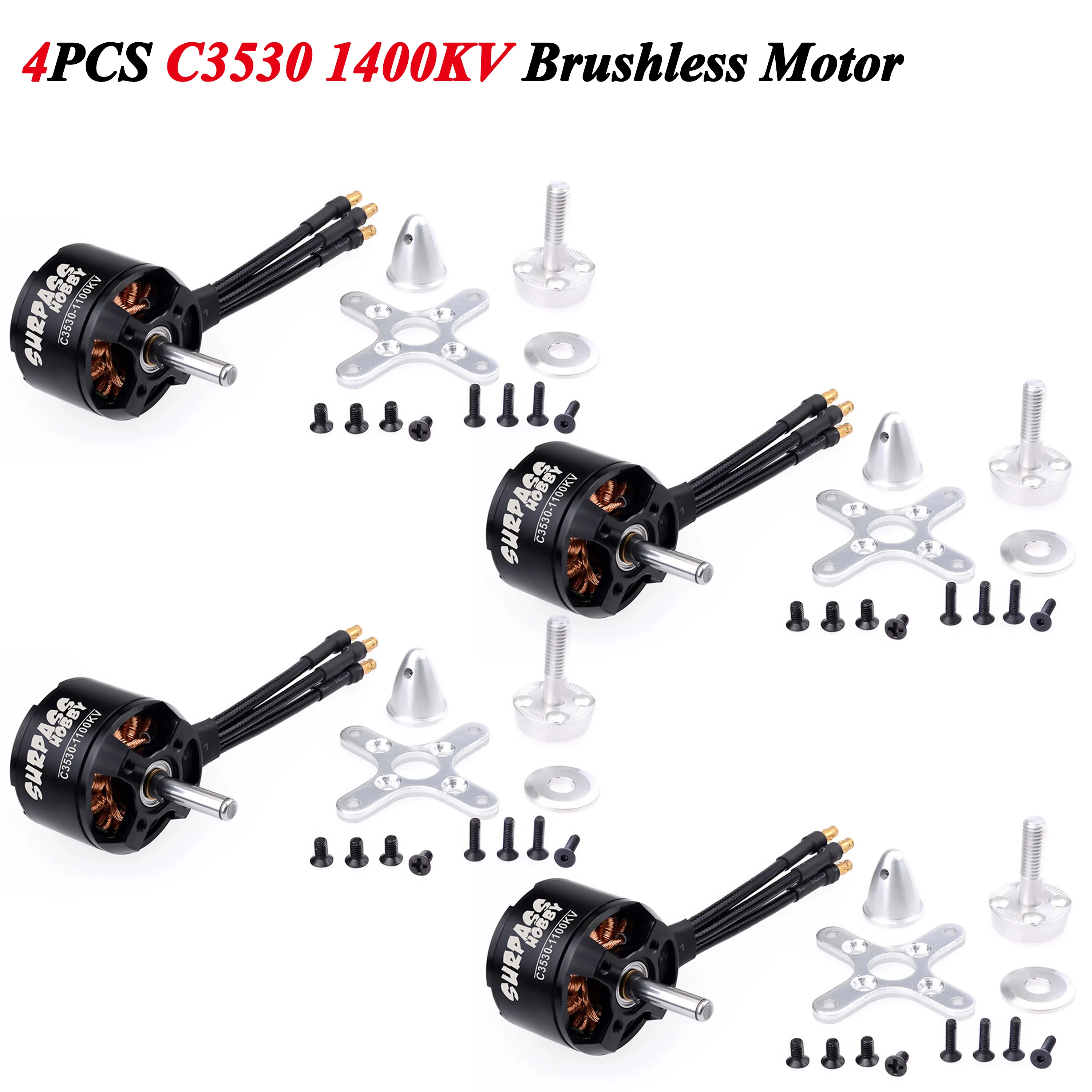 1/2/4PCS OVERTREFFEN HOBBY C3530 3530 1100KV 1400KV 1700KV Outrunner Borstelloze Motor voor RC FPV Vaste vleugel Vliegtuig Drone Quadcopter
