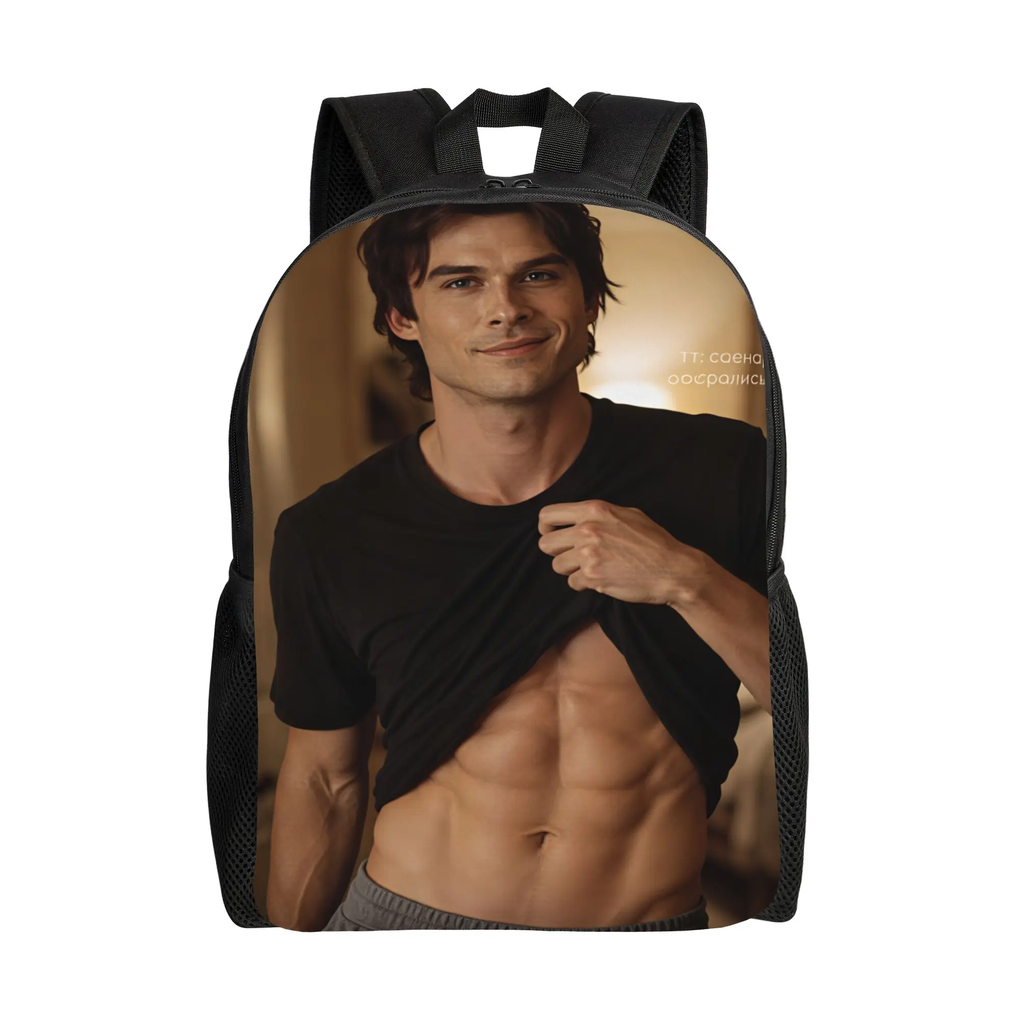 Vampire Diaries Damon Klaus  Backpack Women Men  Big Backpacks Polyester Modern School Bags Travel High Quality Rucksack