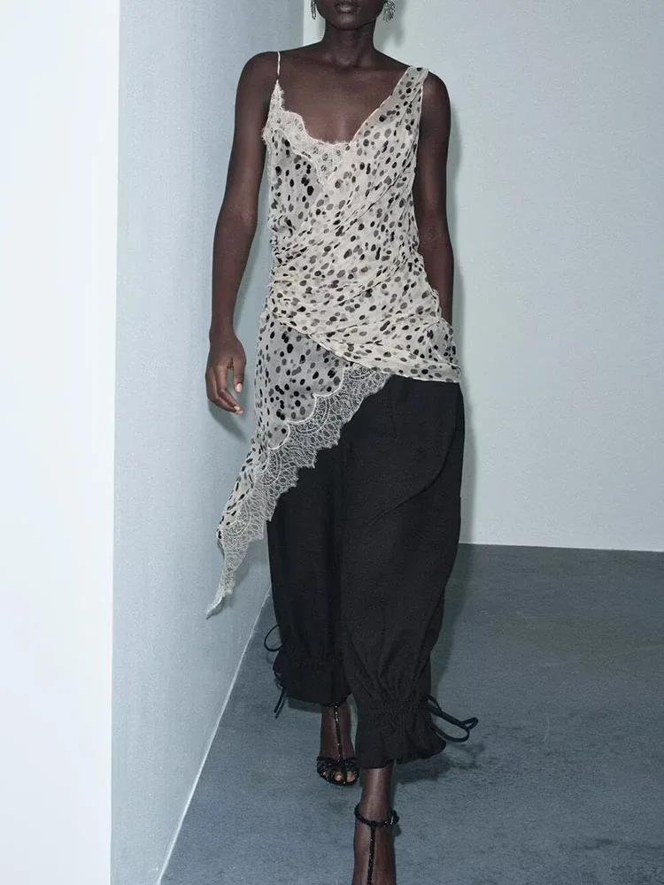 달콤하고 세련된 라운드 도트 레이스 속옷 슬리브 탑 여성 겨울 신상 의류 민족 무대 의상 한복 T