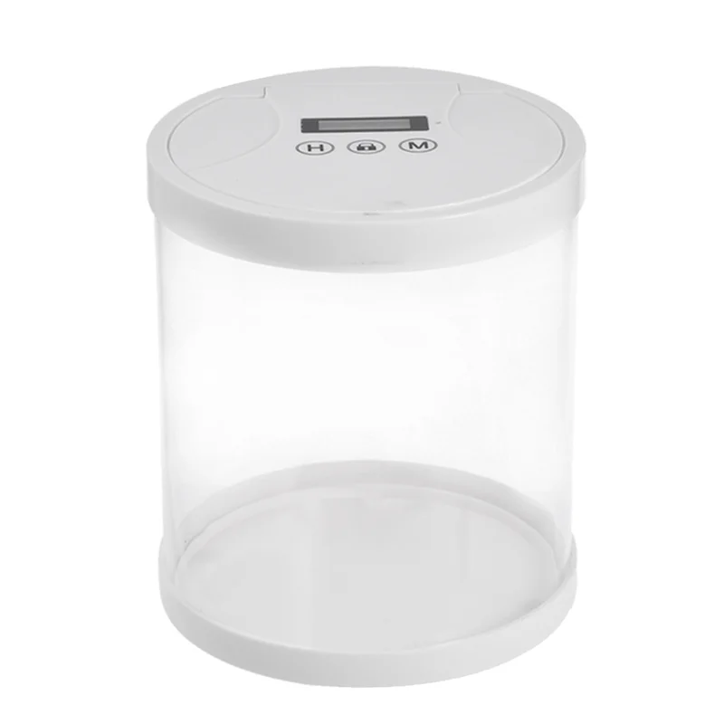 Electronic Time Lock Box Timer Lock Container Multi Function Time Lock Box Bin for Toys Mobile Phones No Battery White