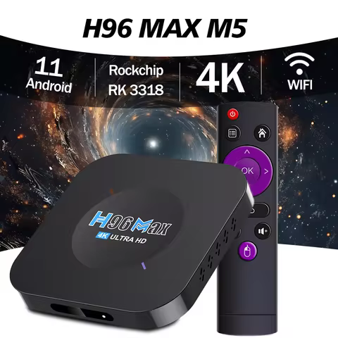H96Max M5 Android Smart TV Box Rockchip RK3318 4K HD Set Top Box 3D Streaming Media Player 1G 8G 2G 16G USB2.0 OTA
