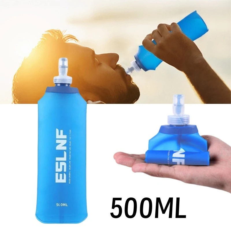 500ML TPU Outdoor Sport Bottle Folding Soft Flask Portable Water Bottle For Suitable Running Camping Hiking #1