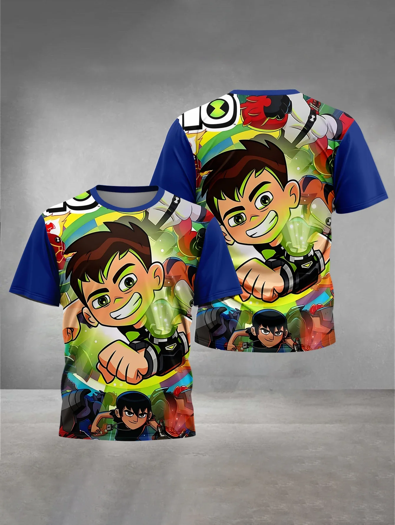 ثلاثية الأبعاد طباعة ملابس الطفل 5 إلى 14 سنة الذكور الملابس في الهواء الطلق لطيف أنيمي B-Ben 10 الأطفال صبي فتاة الطفل تي شيرت قميص حريمي