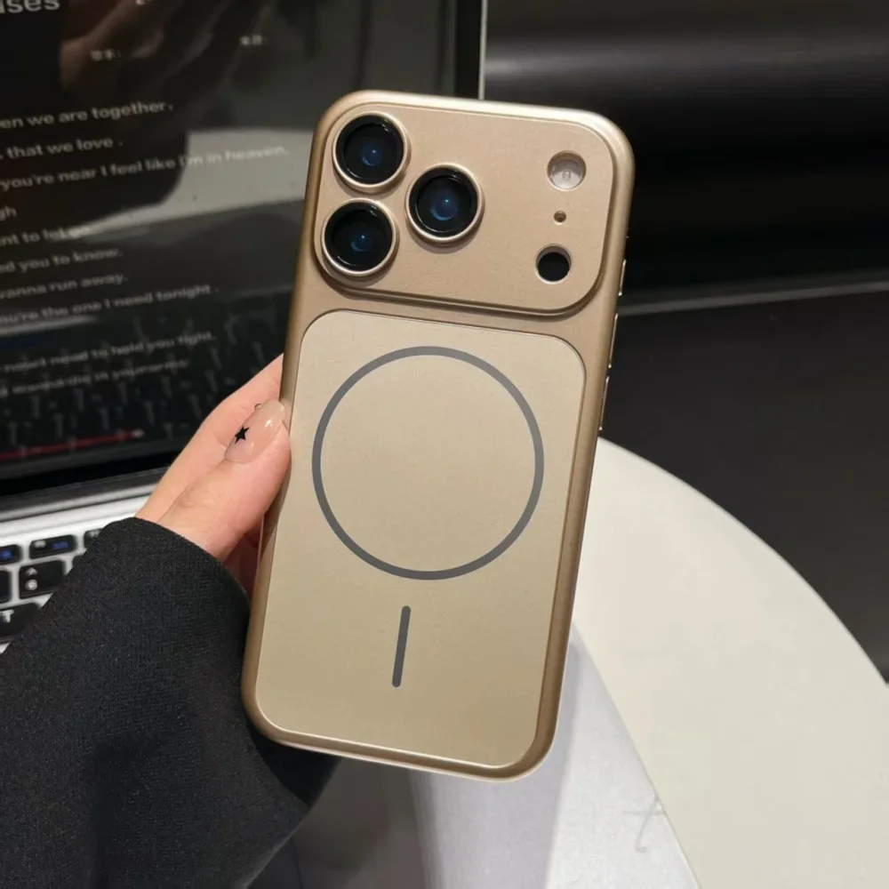 Werde sofort 18 17 – Schlanke, metallische, magnetische Hülle für iPhone 18 17 16 15 14 13 Pro Max, kompatibel mit MagSafe, stoßfeste, harte Abdeckung. – Detail 4