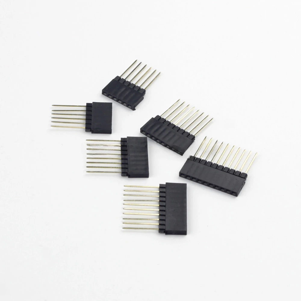 10pcs 2.54mm 4/6/8/10 Pin Stackable 14mm Long Legs Female Header For Arduino Shield