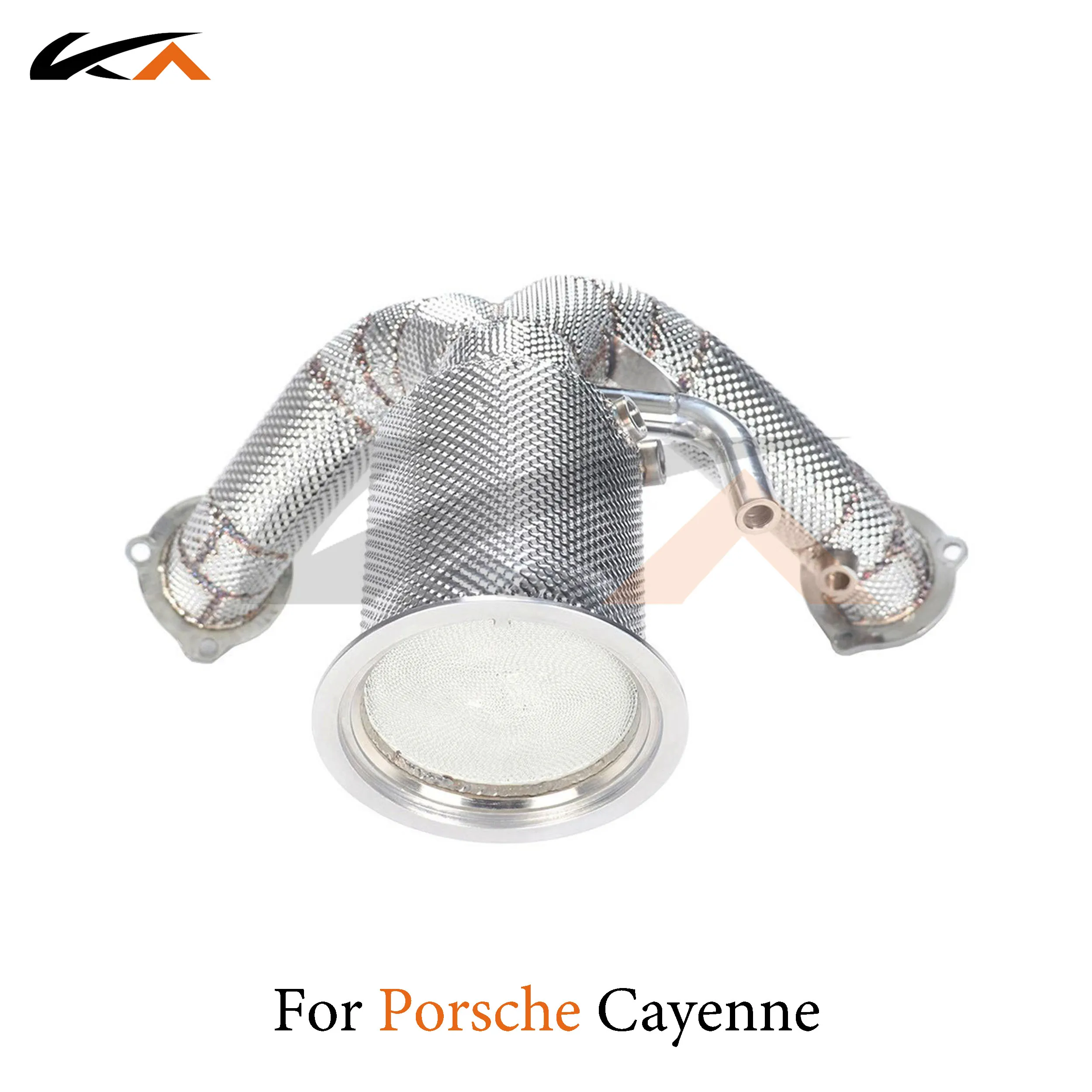 

KA Tuning downpipe exhaust for Porsche Cayenne 9YA 3.0T axle pipe performance parts with heat shield and catalysis