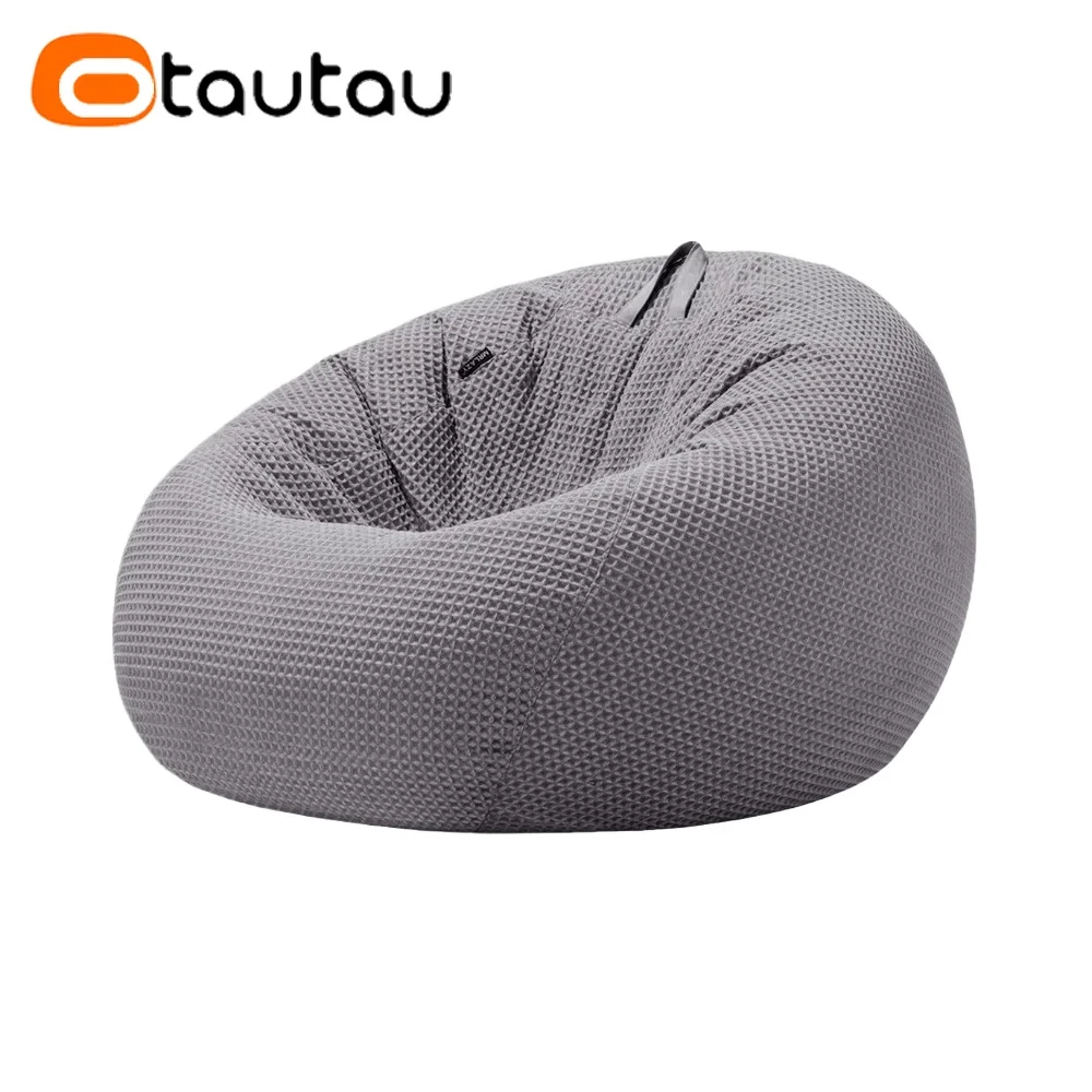 OTAUTAU 100% Cotton Waffle Bean Bag Cover DD010【No Filler Inside! You Need To Buy Filler By Yourself !】