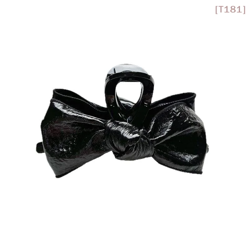 

Изысканный элегантный кожаный бант-заколка для волос, милый бант из ПУ, заколка-краб для волос, заколка для хвоста, аксессуары, подарки