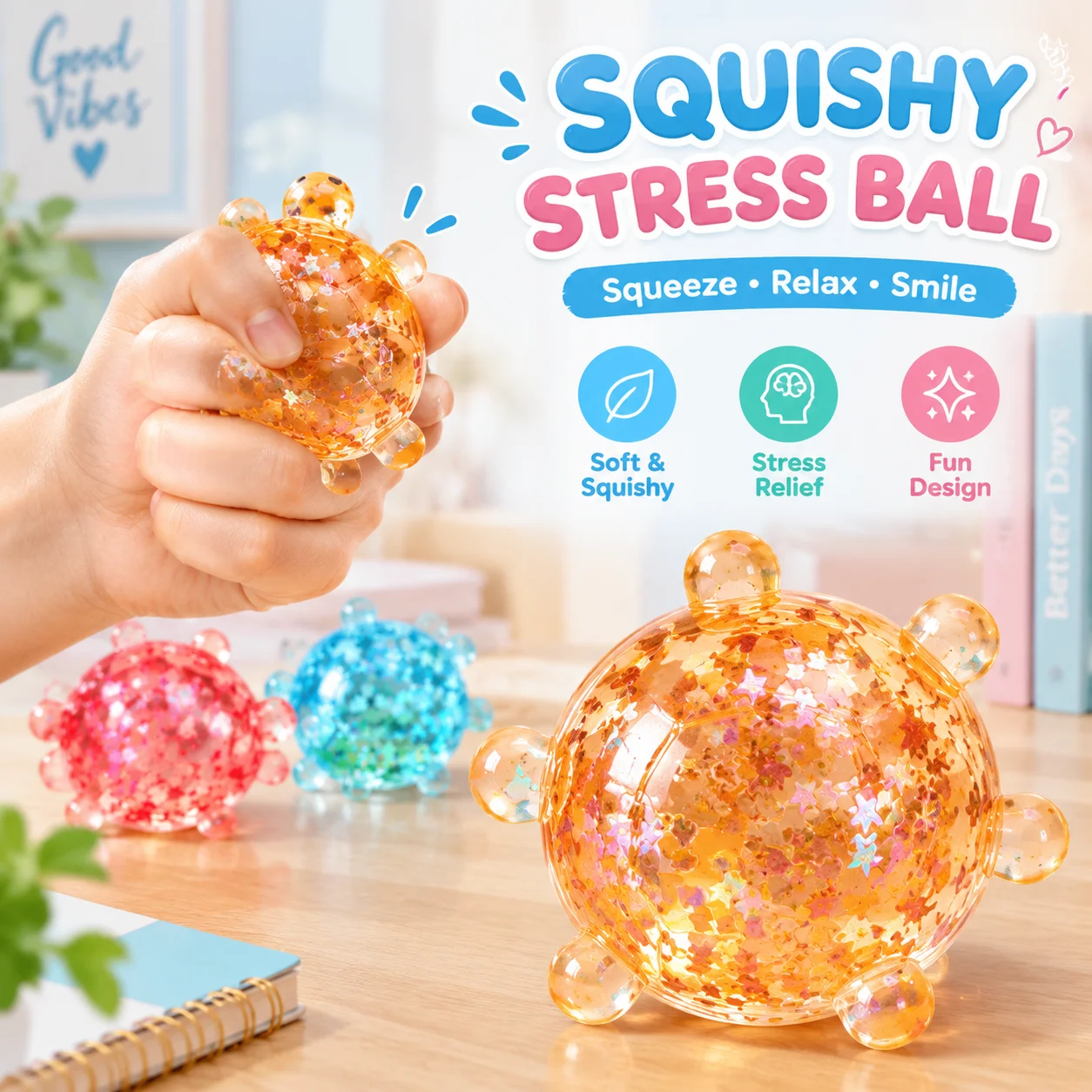 Squishy Maltose Glitter Sticky Putty Fidget Toy Slow Rising Turtle Sea Star Slug Stress Reliever