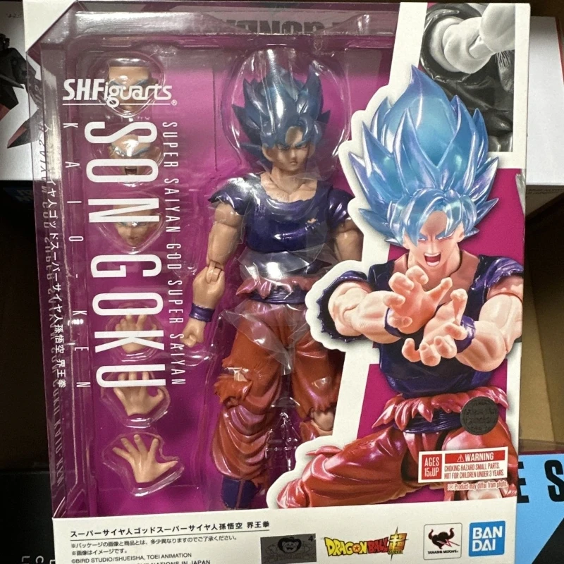 

In Stock Original Bandai S.h.figuarts Jump V30th Dragon Ball Z Shf Super Saiyan God Son Goku Ssgss Kaio-ken Anime Toys Gifts