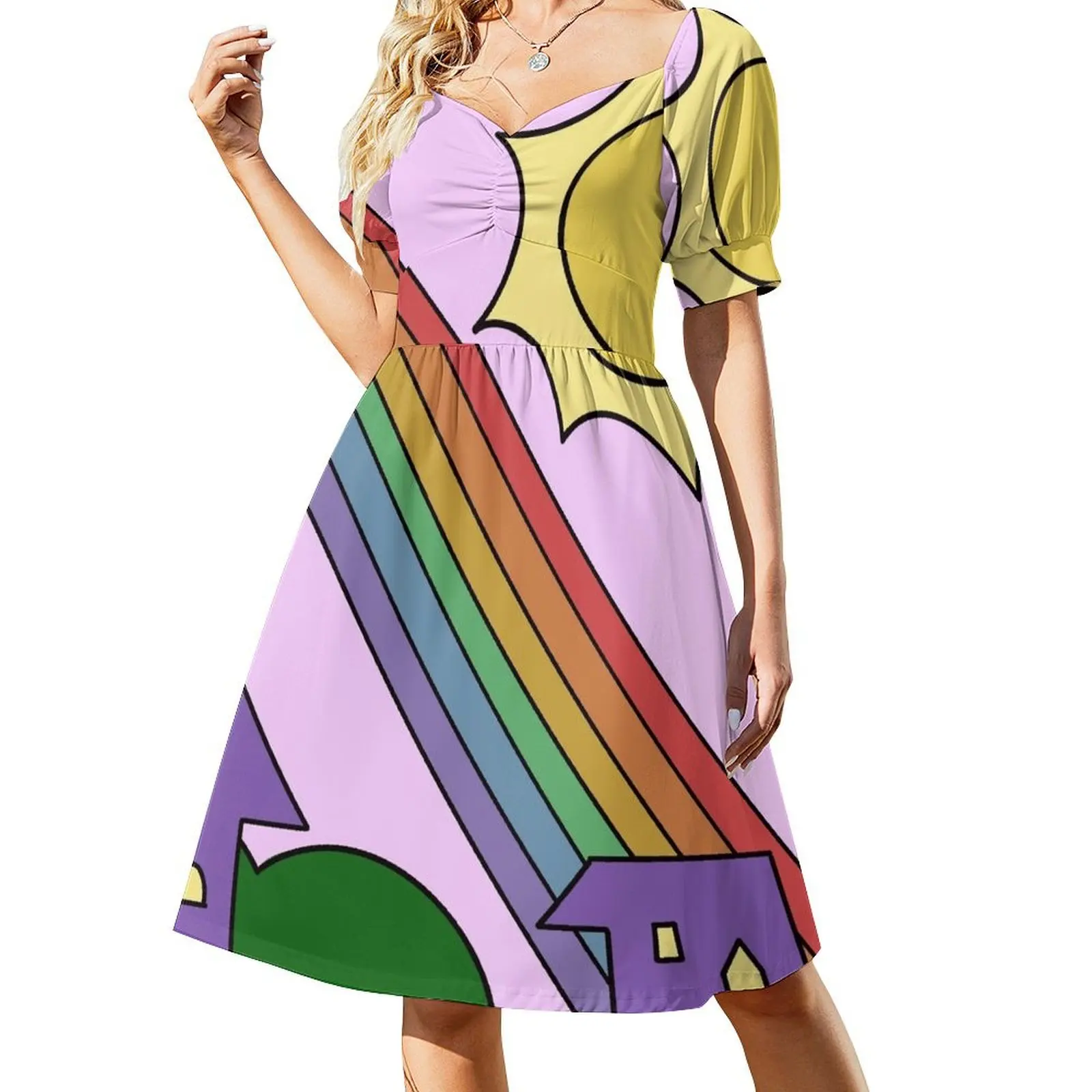 

Miss Frizzle Makes a Rainbow Magic School Bus Short Sleeved Dress Dresses gala summer women's dress 2025 Dress