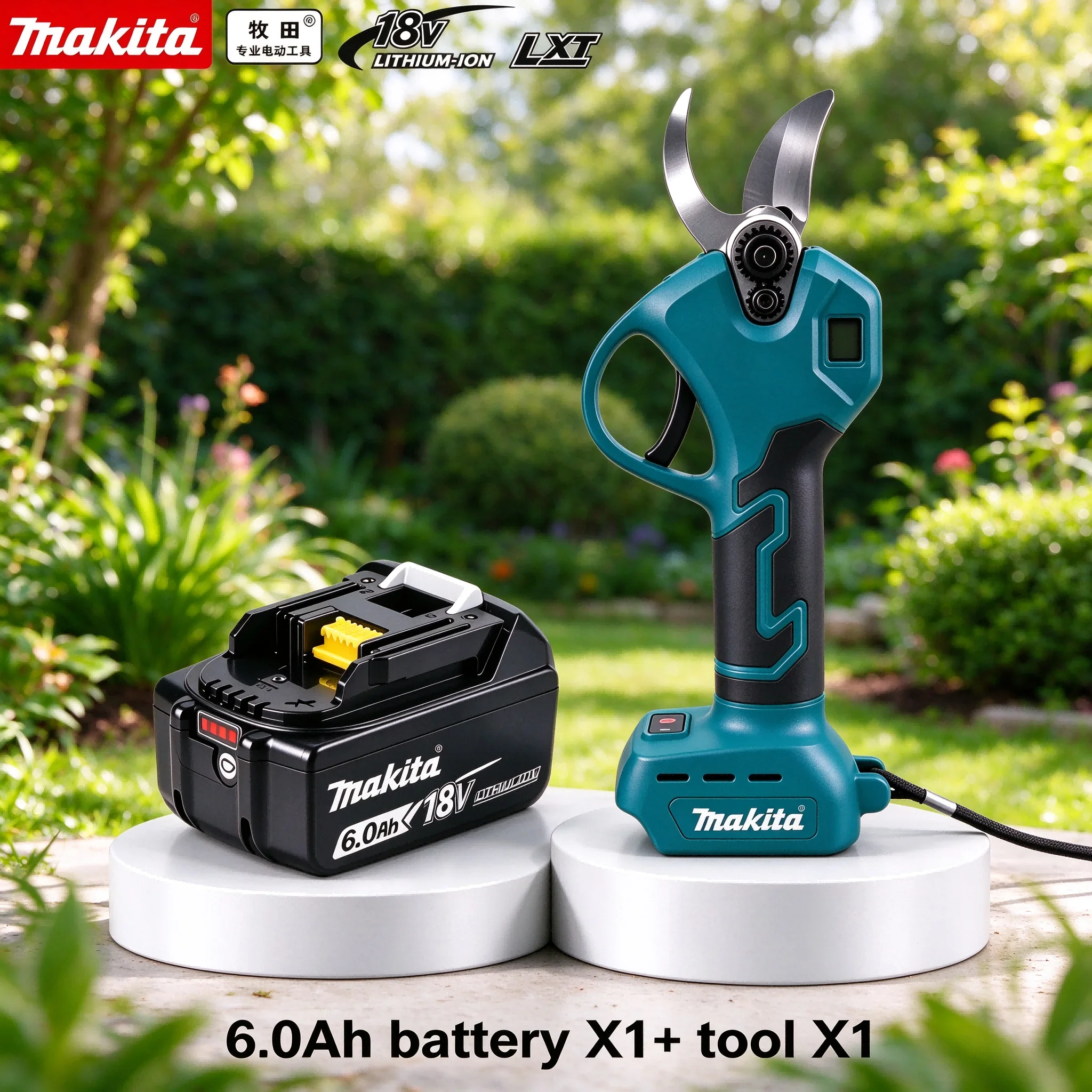 Makita Brushless Electric Pruning Shears Cordless Fruit Tree & Garden Branches Scissors Power Tool for Makita 18V 6.0Ah Battery