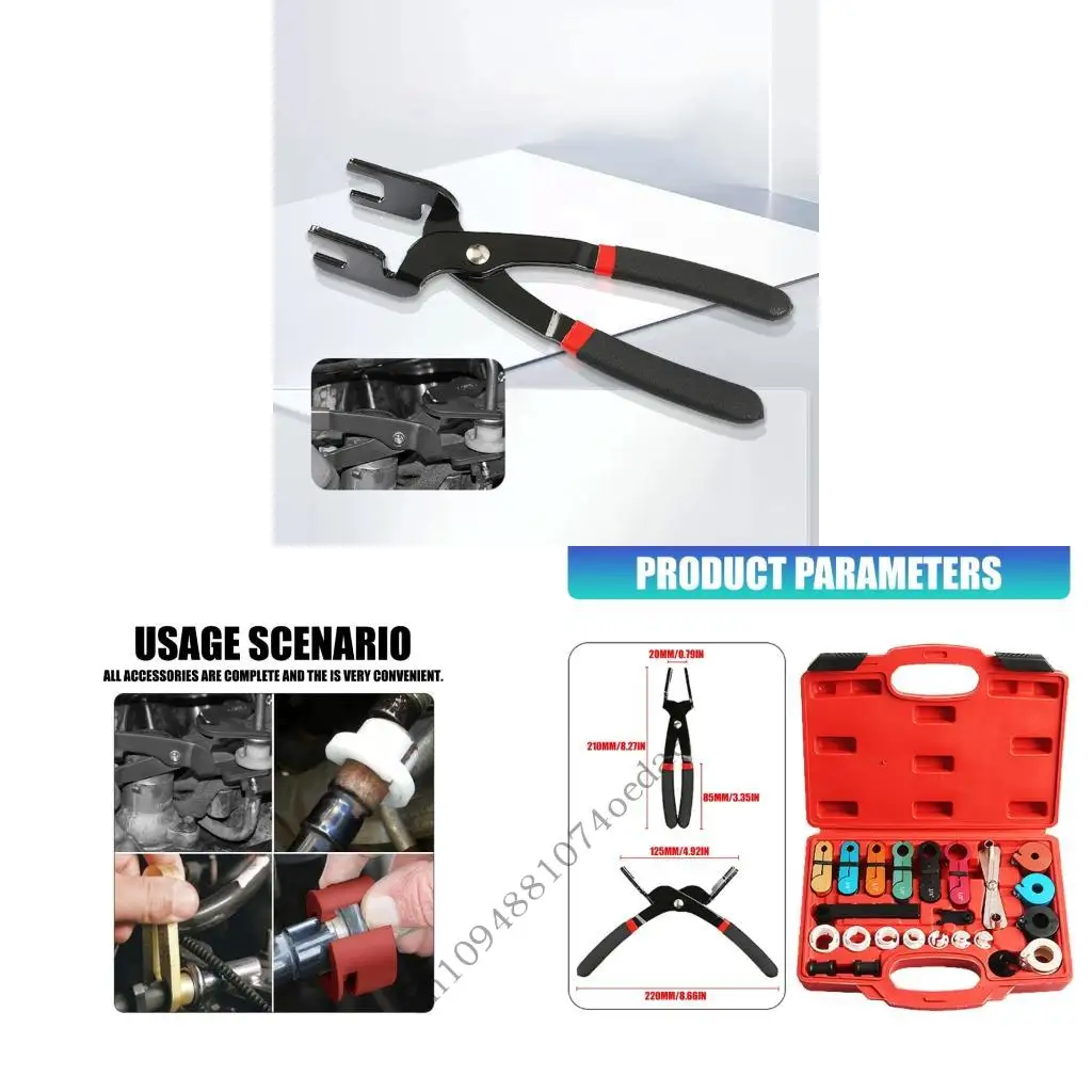 

Сверхмощный 24 шт., комплект для разборки линии хладагентов автомобиля, инструмент для быстрого отсоединения для систем масла и