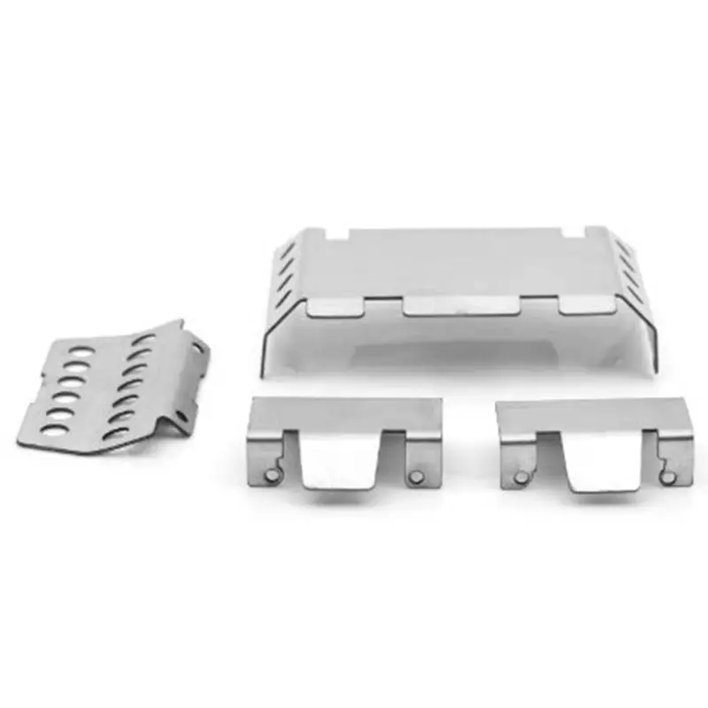 CYGJ-For FMS FCX10 Chassis Armor 1/10 RC Metal Skid Plate Guard- Scratch& Impact Resistant Protection Parts Upgrade