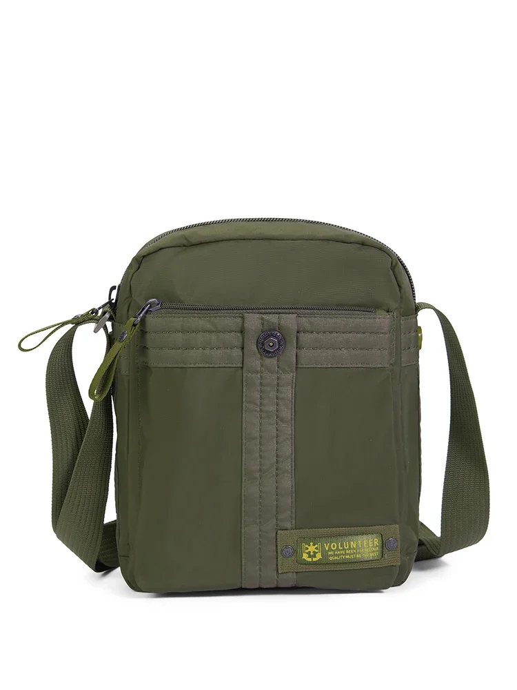 Voluntário Bolsas de Ombro para Homens 2023 Nova Moda sólida Grande Capacidade Oxford Bolsa de Viagem Simples Outdoor Crossbody Bags 1740-05