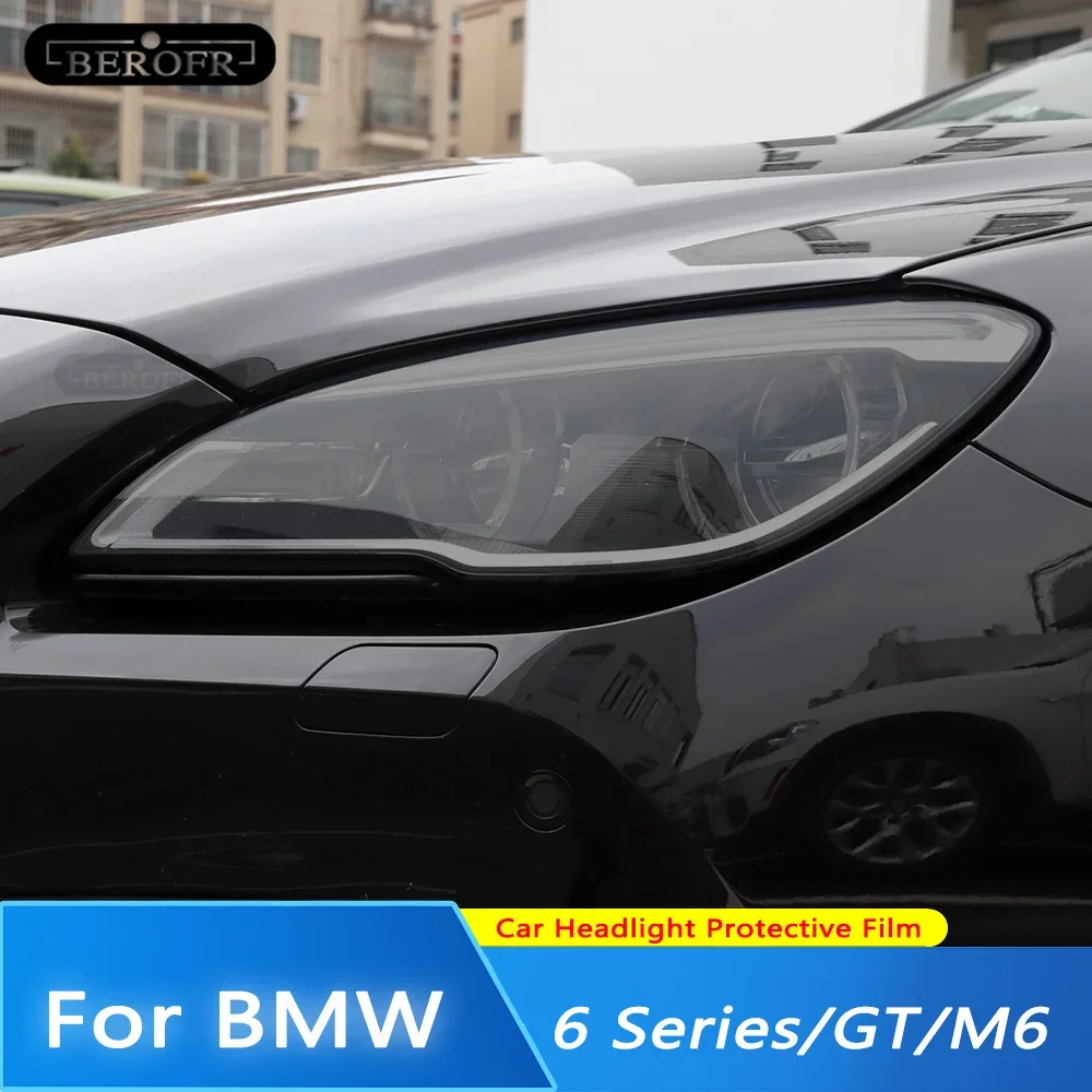 

2 шт. для BMW 6 серии F06 F12 F13 M6 GT G32 15-17 18-20 Тонировка автомобильных фар Черная защитная пленка Виниловая прозрачная наклейка из ТПУ