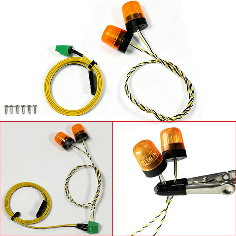 RC plastic Circular Rotating Light Warning Light for Tamiya 1/14 RC Truck for SCANIA 770S R620 for Volvo FH16 for ACTROS 3363