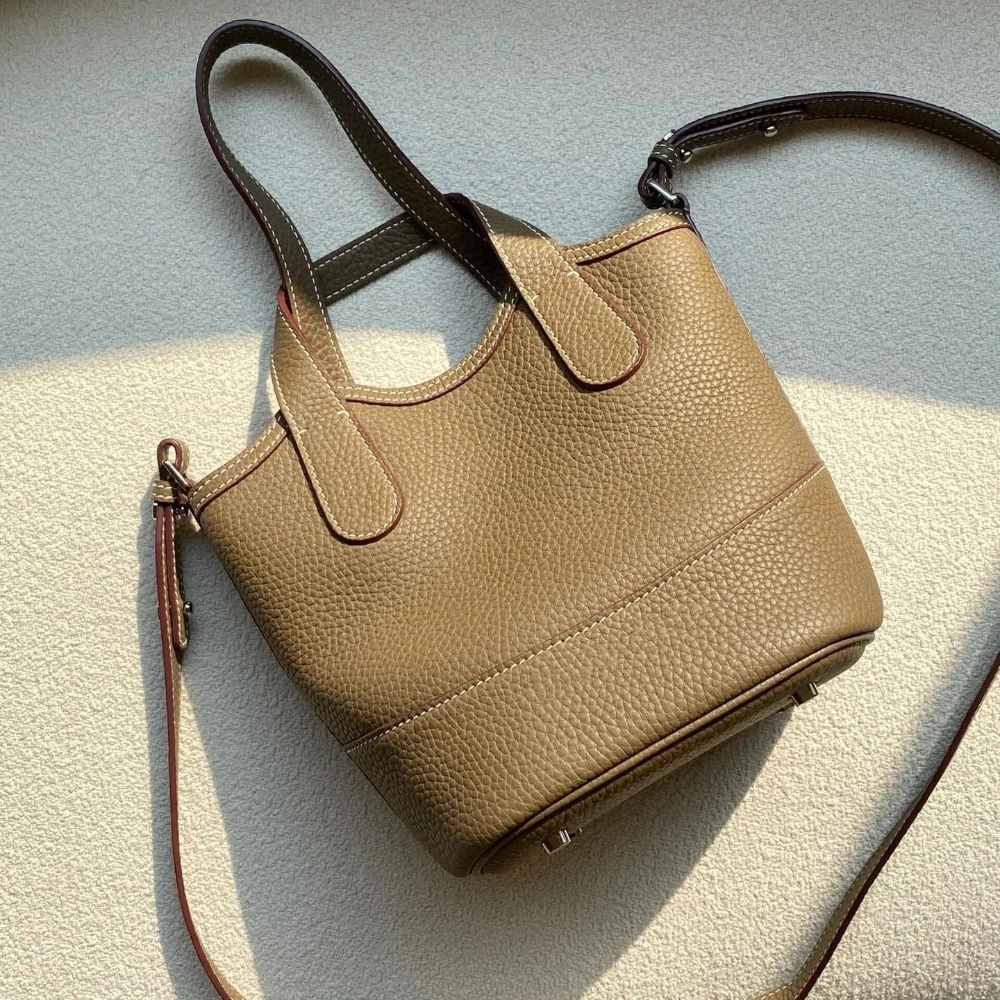 NINA ENYA 2025 Fashion Basket Bag Vegetable Basket Niche Luxury Crossbody Shoulder Bag for Women New Style