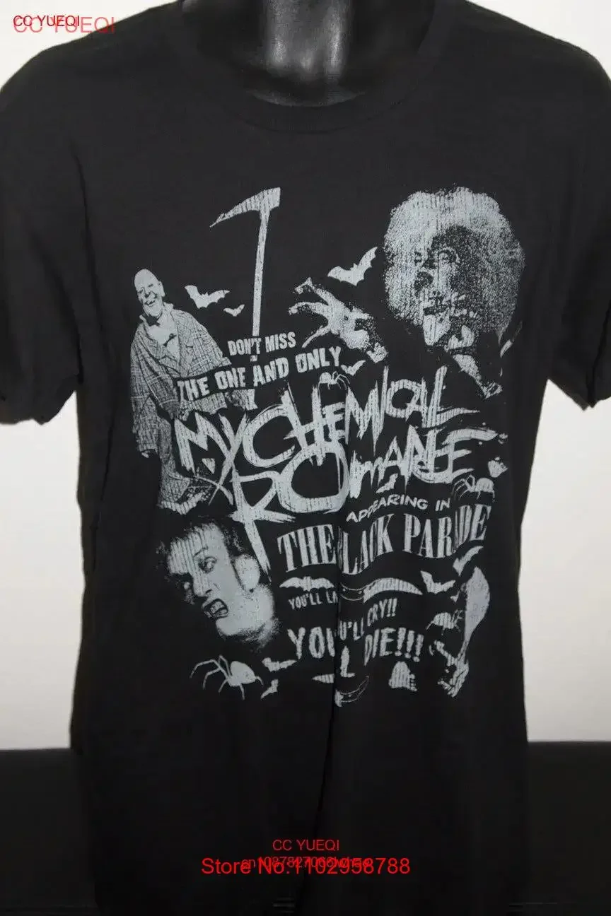 تي شيرت NWOT My Chemical Romanance Rock The BLACK Parade Concert بشعار جرافيك مقاس XL