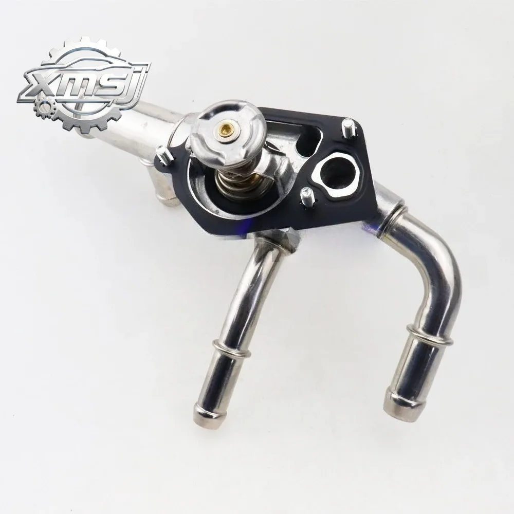 

Cubierta carcasa termostato aluminio, salida refrigerante motor compatible con Malibu Buick Cadillac Chevy GMC Eq