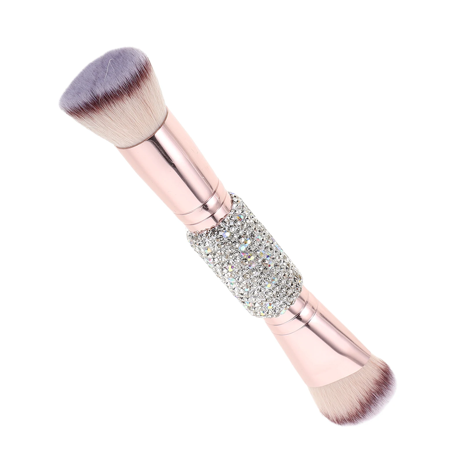 Make-up-Pinsel, doppelseitig, mit Strass besetzt, weiche Borsten, Foundation, Puder, Rouge, Kontur, professionelles Schönheitswerkzeug für Damen