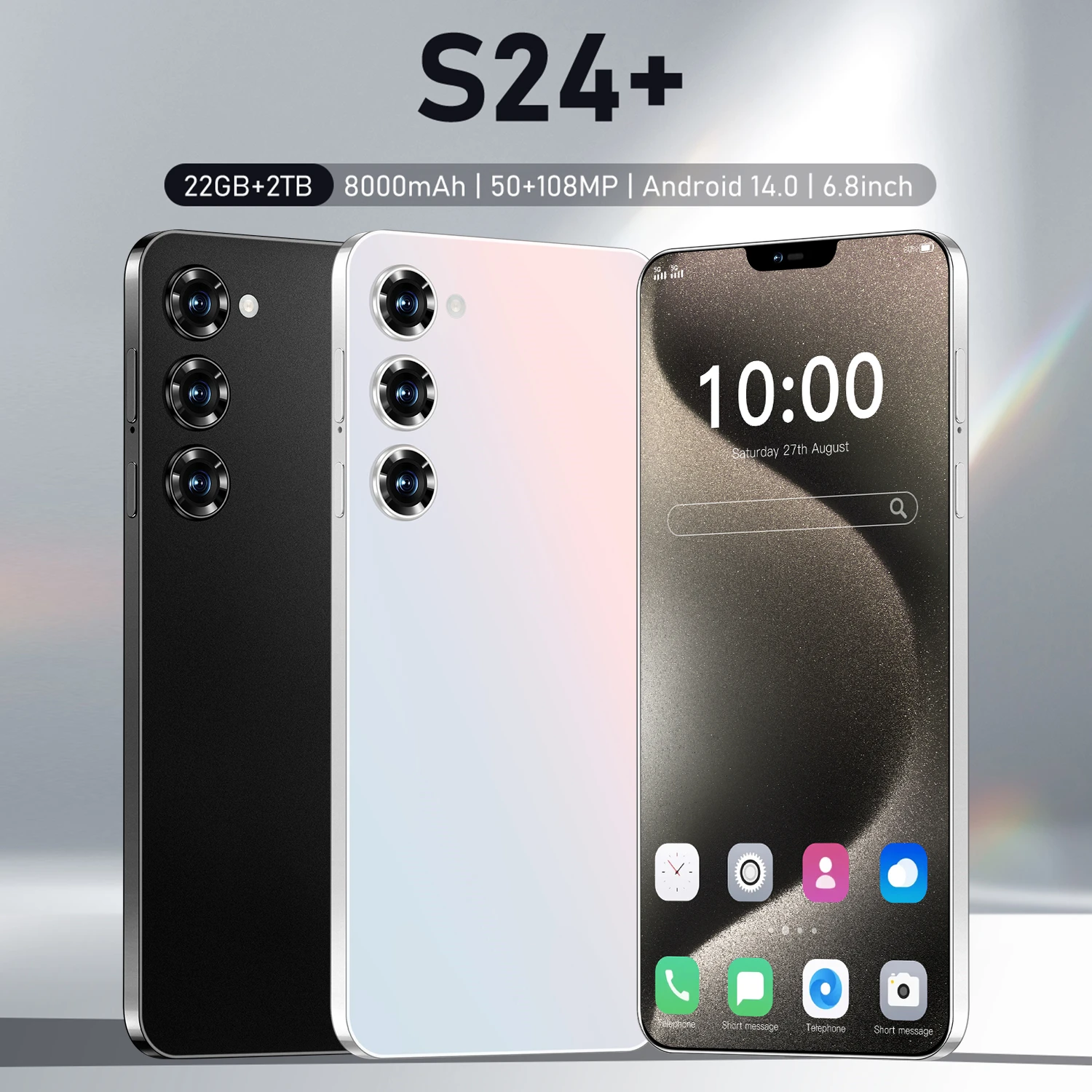 

2025 New Smartphone S24+ Android 5G 6.8" Full Screen HD Global Mobile Phone 22GB+2TB 108MP Dimensity 9300+ Unlocked celulares