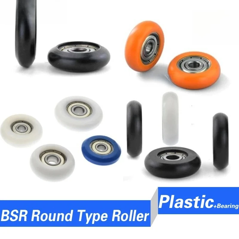 R3-4mm608 Arc Spherical Door and Window Drawer Display Cabinet Roller Nylon Plastic Bearing Pulley