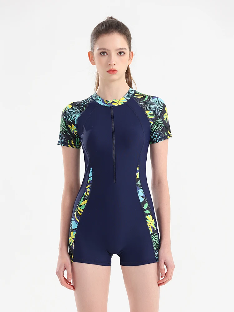 

2024 Profional Swimsuit Women's One-Piece Conservative Hot Spring plus Size Qui Dry Swimming Pool Dedied Swimwear