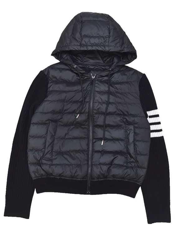 

Теплая зимняя пуховая куртка с капюшоном, вязаная куртка Camere, белый гусиный пух, повседневная верхняя одежда, женская одежда ort Sle Commute Regular Thi...