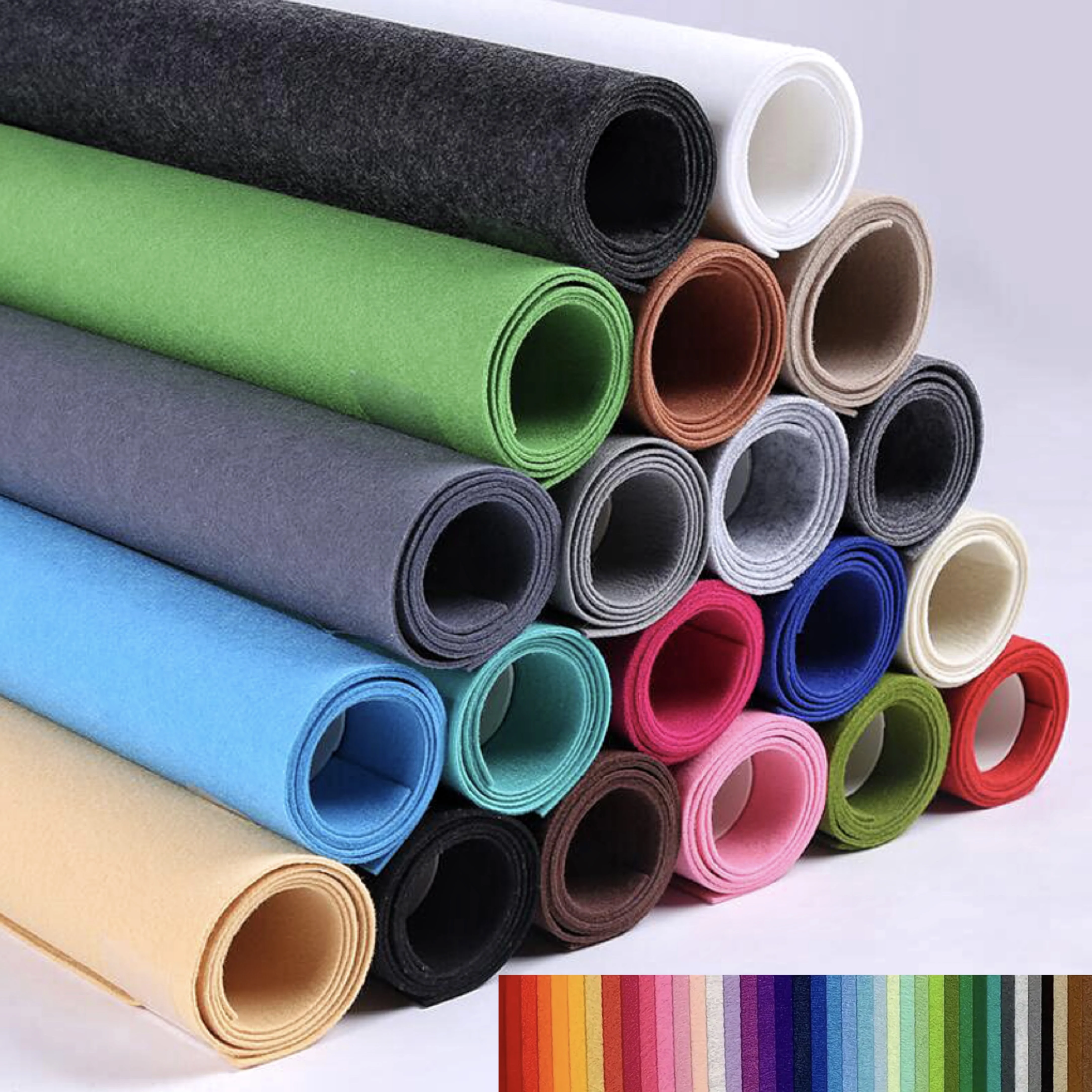 22 szt. Arkusze filcowe wielokolorowe opakowanie różnorodności 15x15cm wysokiej jakości filc kwadratowy o grubości 1mm DIY rzemiosło używane patchworkowa dekoracja