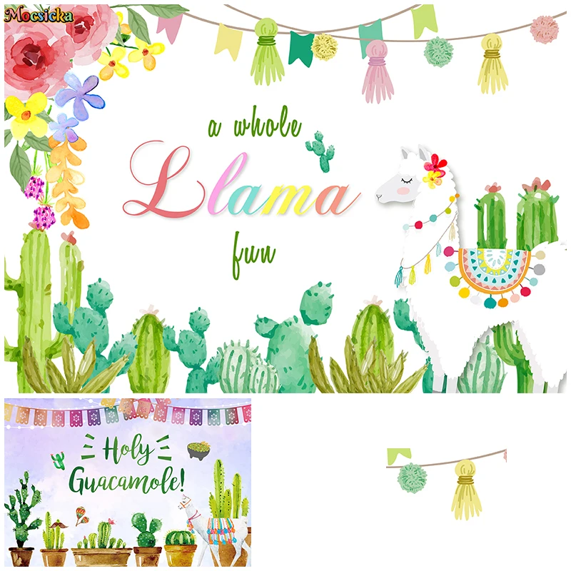 Mocsicka Photography Backdrops Happy Birthday Party Greenery Camel Decor Backgrounds Kids Cake Smash Photo Banners Studio Props