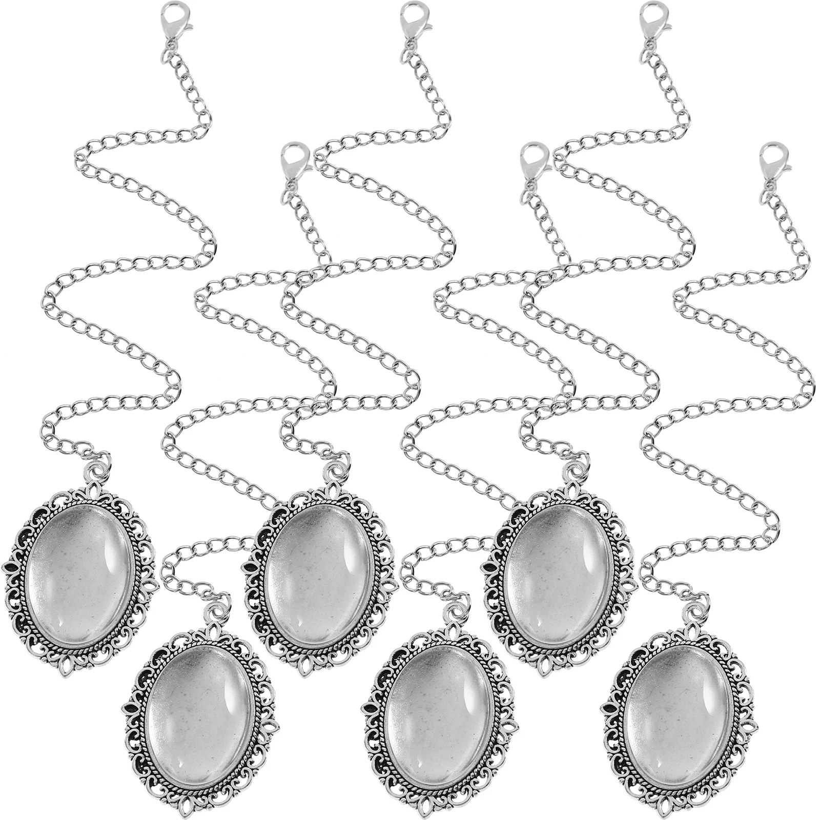 

6 Pcs Banner Memorial Photo Charm of The Lid Frame Pendants Silver DIY Graduation Gift